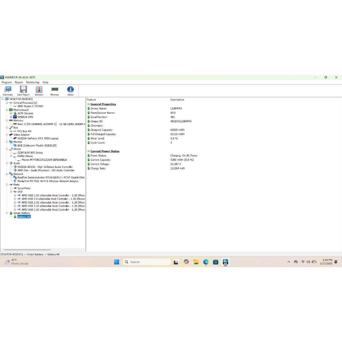 LENOVO LOQ 15ARP9 Gaming Laptop 15.6" FHD, Ryzen 5 7235HS, 12GB, 512GB, RTX 4050 - hình ảnh